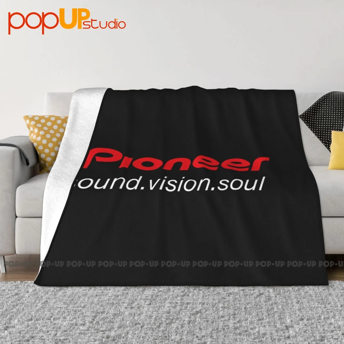 Pioneer Pro Dj Music System Logo Coperta Calore Classico Divano In Pile Corallo Coperta Lavabile In Lavatrice