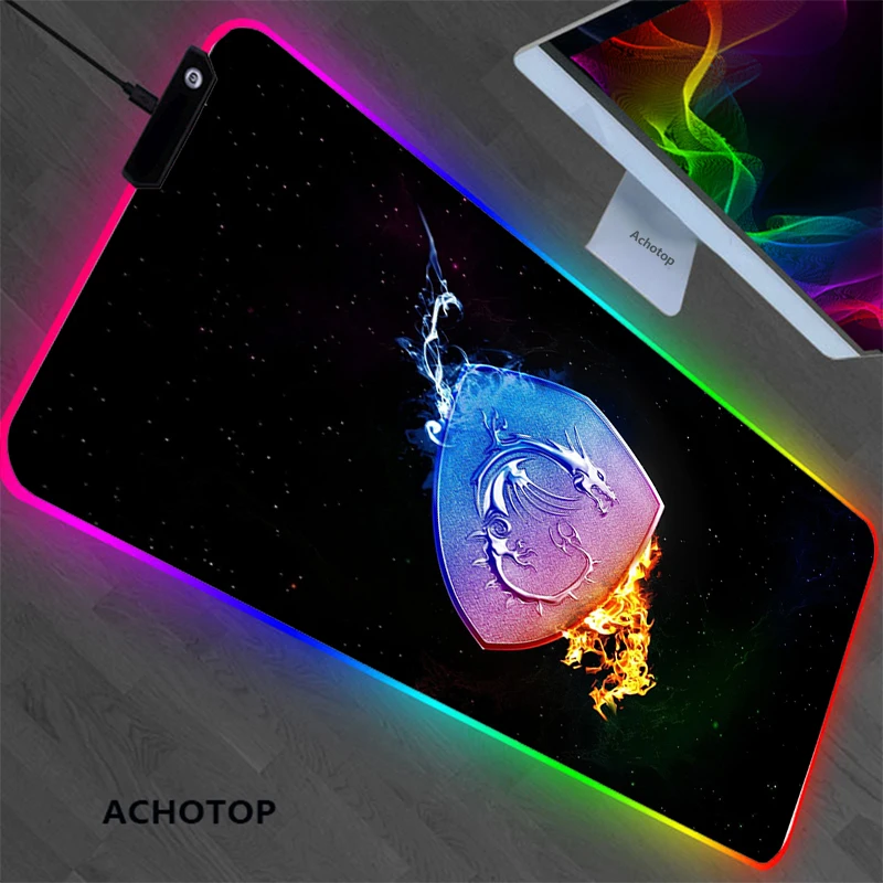 Large Size Rgb Mouse Pad Xxl Led Anime Mousepad Gamer Big Carpet Surface Msi Rug Mouse Mat Pc Desk Pad Cute Mat With Backlit