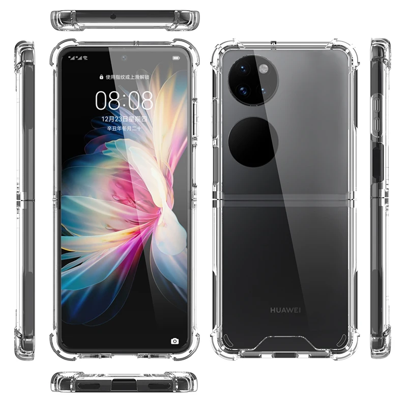 Custodia Per Pc Trasparente Alla Moda 2022 Per Huawei P50 Custodia Tascabile Antiurto Per Pc In Acrilico Custodie Semplici Per Huawei P50Pocket