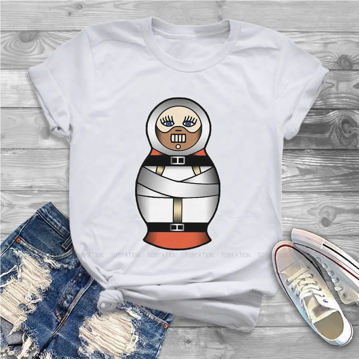 Matrioskas Matrioska Doll Russian Tea Women T Shirt Hannibal Lecters Top Femminili Kawaii Tees Ladies Tshirt