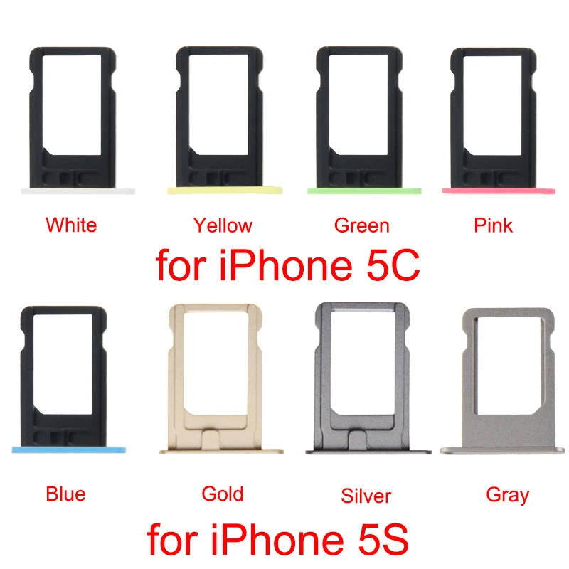 5 Colori Per Iphone 5C/5S Supporto Per Vassoio Per Sim Card Per Iphone 5C/5S