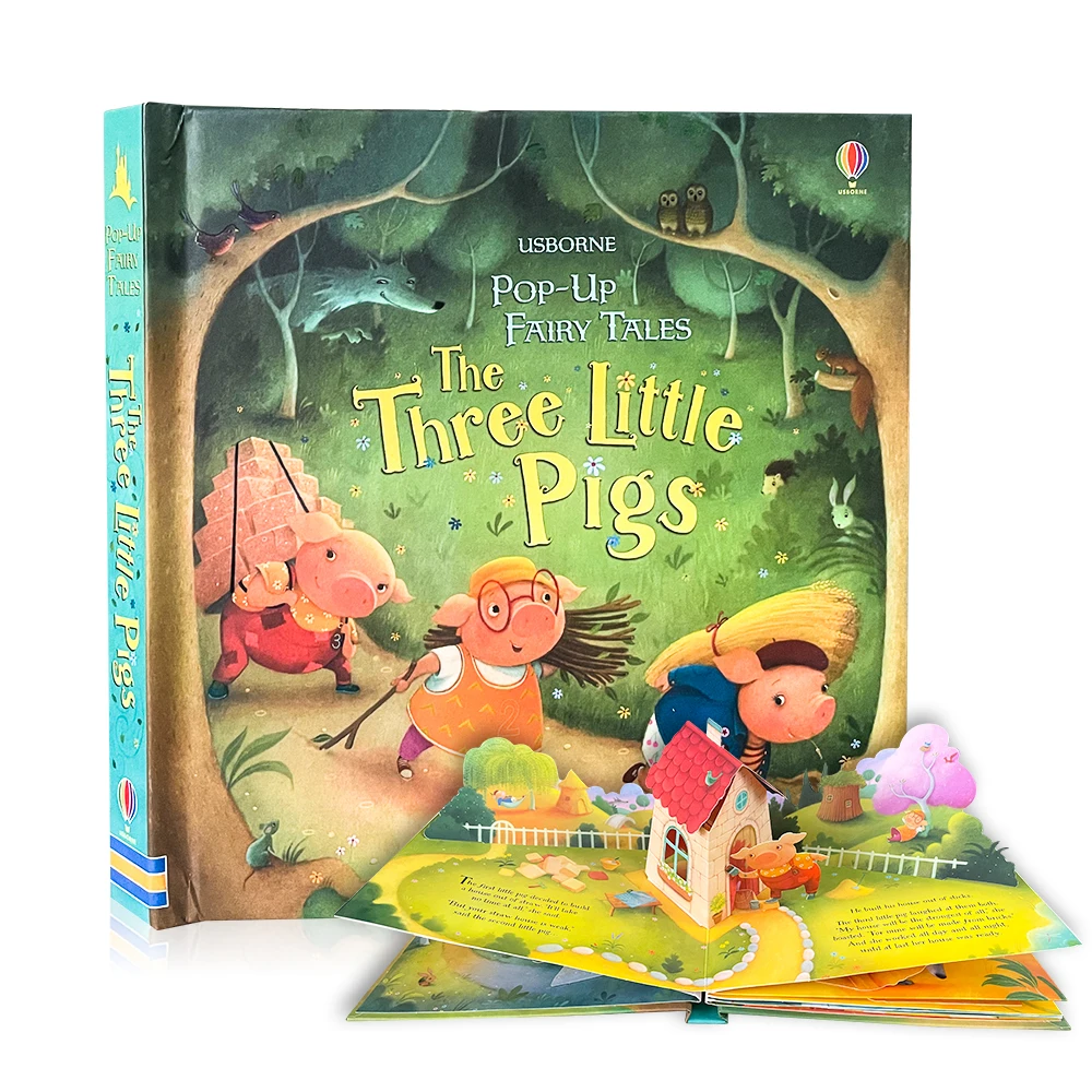 Usborne Pop-Up Tre Maialini Libri Illustrati Con Patta 3D In Inglese Libro Di Lettura Per Bambini Baby Impara I Libri In Lingua Inglese Per Bambini