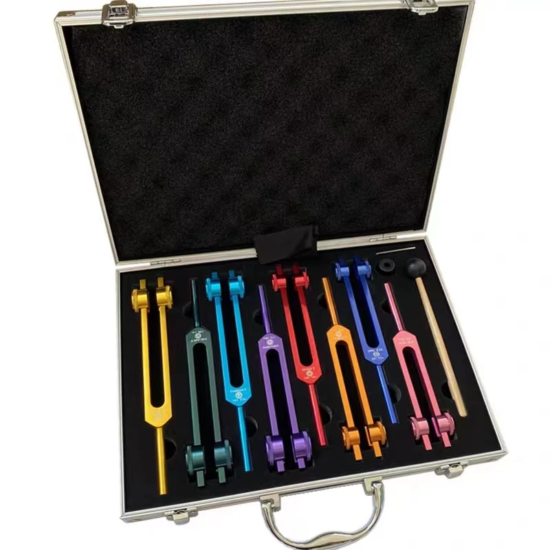 Diapason Colorato Alluminio Sound Healing Solfeggio Diapason Set Chakra Harmonizer Diapason Therapy Accessori Medici