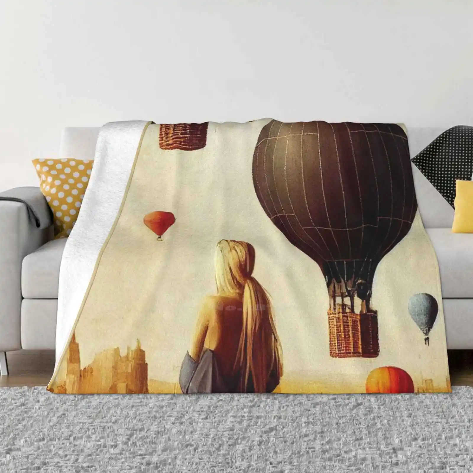 Mongolfiera Nuovo Arrivo Moda Tempo Libero Caldo Flanella Coperta Mongolfiera Palloncini Mongolfiera Flying Steampunk Girl