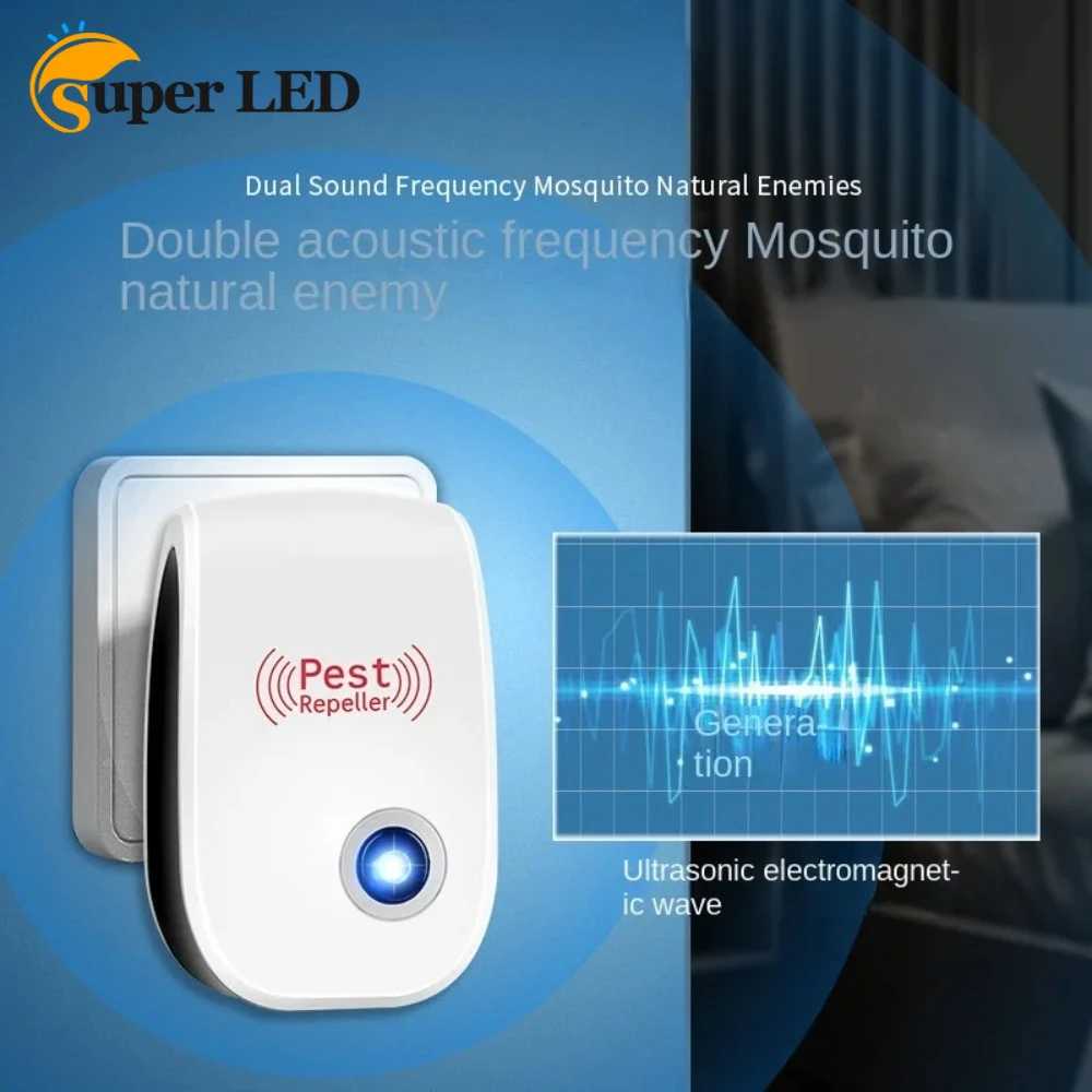 Repeller Ad Ultrasuoni Reject Electronic Mosquito Killer Light Trap Lamp Repellant Pest Control Con Spina Eu Us Uk