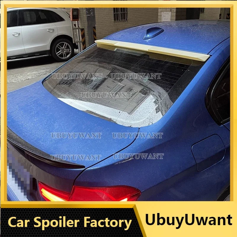Spoiler Sul Tetto Posteriore Per Bmw F30 F35 F80 M3 Serie 3 2012-2018 Plastica Abs V Style Roof Tail Wing Decoration Spoiler Per Auto