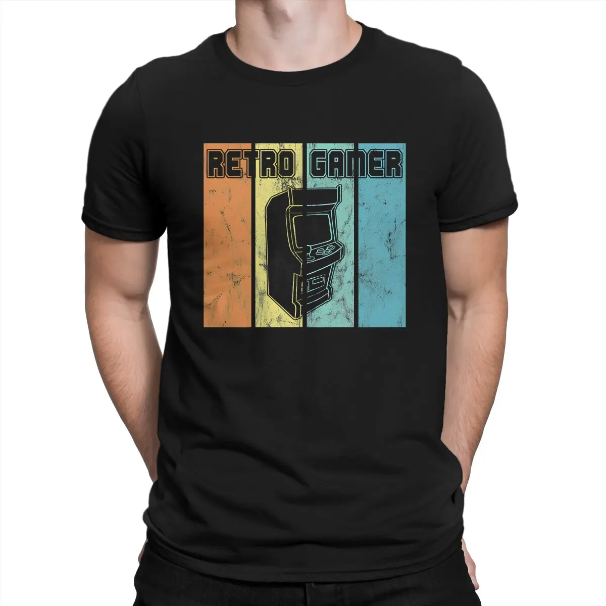 Magliette Da Gioco Old School Da Uomo Arcade Old School Game Top In Puro Cotone Maglietta Girocollo Manica Corta Vintage T-Shirt 6Xl
