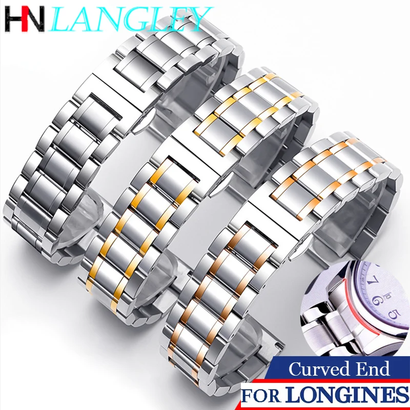 Cinturino Per Cinturino Longines Cinturino In Acciaio Inossidabile Cinturino Originale Master Crescent 12/13/14/15/16/17/18/19/20/21/22Mm