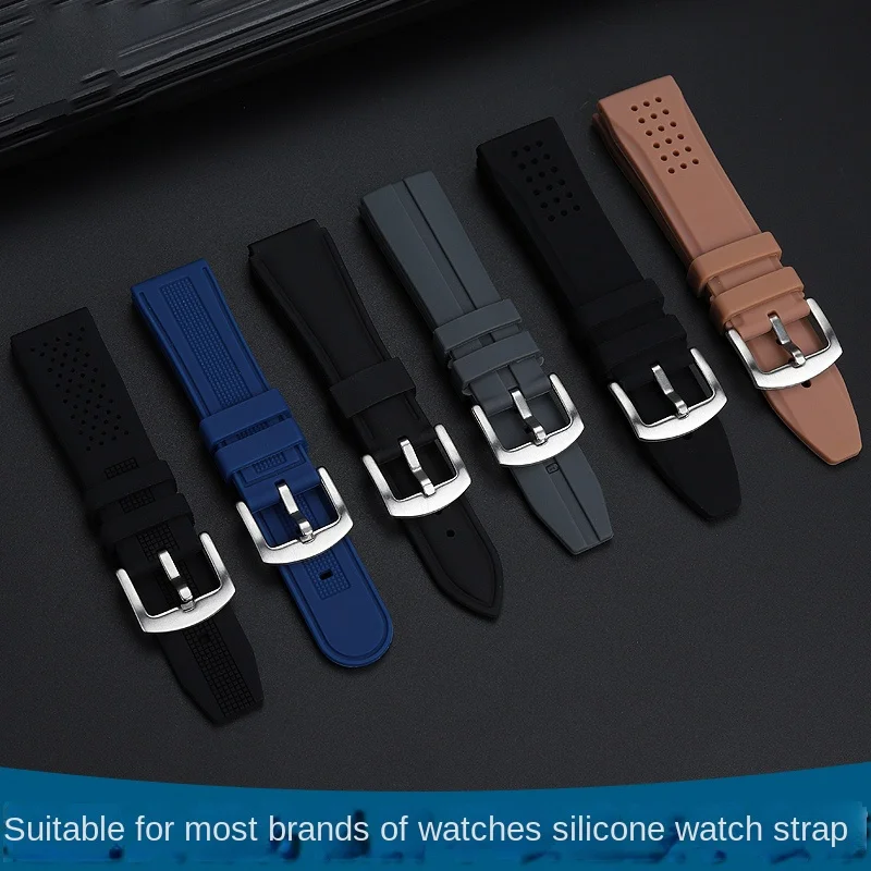 22Mm 24Mm Cinturino Universale In Silicone Per Longines Diesel Panerai Tissot Citizen Panerai Mido Casio Omega Fossil Strap Men