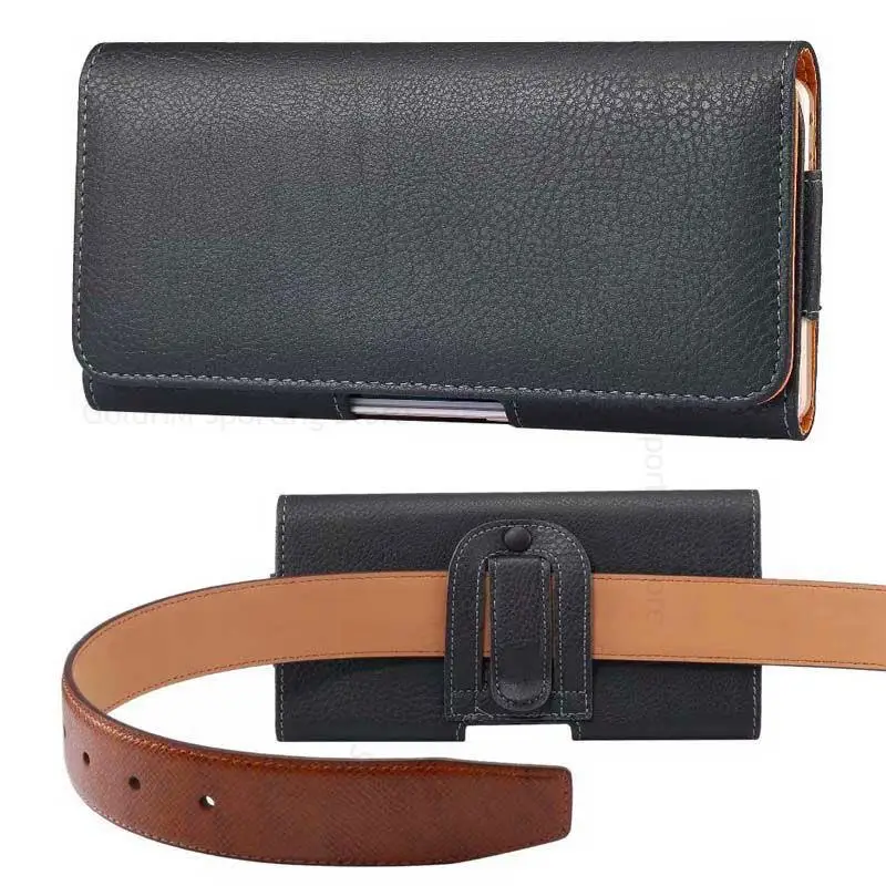 Universal Leather Case Phone Pouch For Rog Phone 6 Pro Belt Clip Magnetic Flip Waist Bag For Rog Phone 6 5S 5 Pro 8Z Phone Cover
