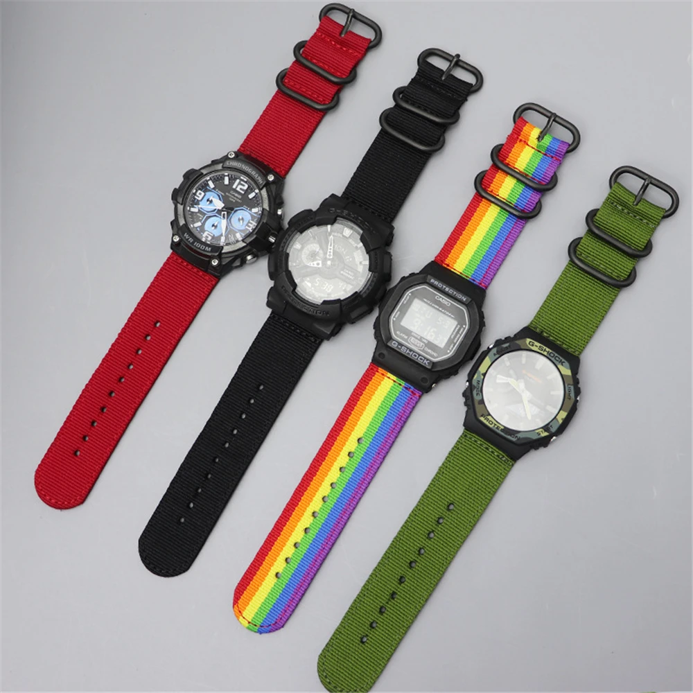 Accessori Per Orologi Cinturino In Nylon Per Casio G-Shock Dw5600 Dw5610 Cinturino Dw-5600Bb Gw-M5610 Cinturino Sportivo Cinturino Impermeabile Da Pol