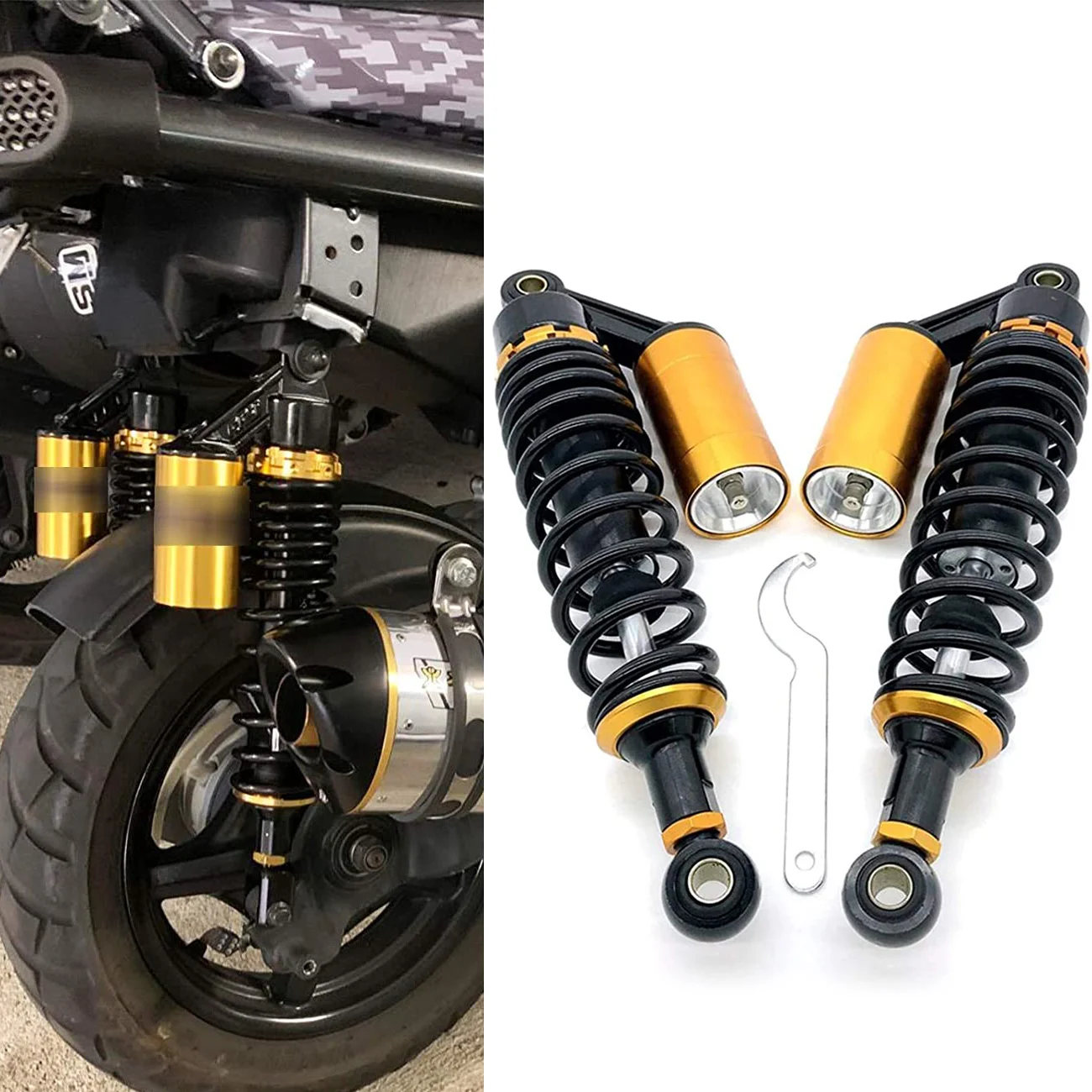 320Mm Moto Ammortizzatore Sospensione Posteriore Atv Quad Scooter Dirt Bike Motor Universale Per Honda Kawasaki Suzuki Yamaha