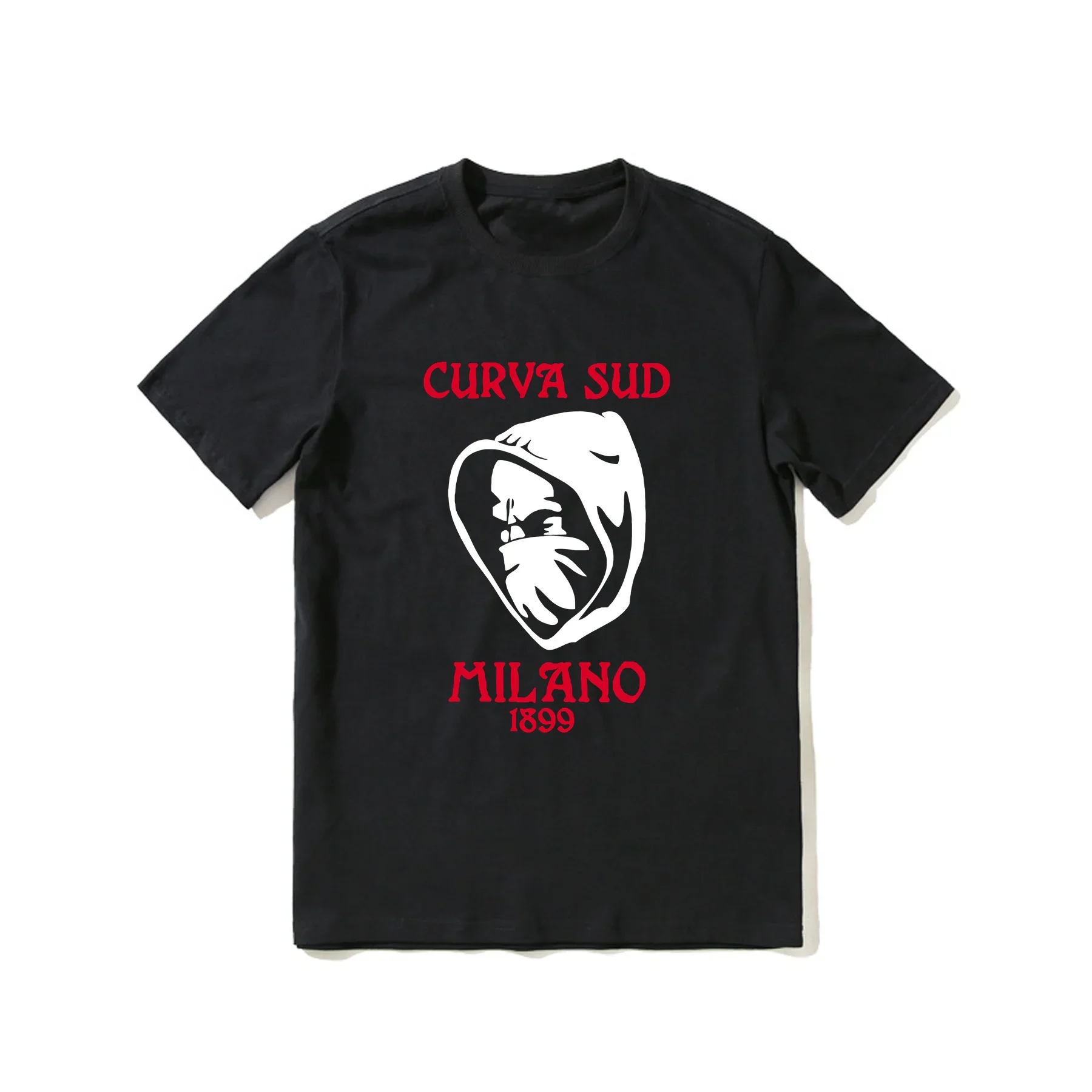 2023 Vendita Calda Estate 100% Cotone Curva Sud Milano 1899 Maglietta Nera Uomo Maniche Corte Cool Tee Hip Hop Streetwear T-Shirt