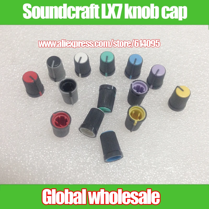 7 Pz Soundcraft Lx7 Mixer Potenziometro Manopola Tappo Interruttore Manopola Tappo/D Foro/Mezzo Asse Potenziometro Rotativo Manopole Caps