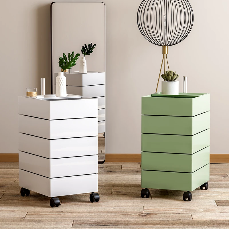 Makeup Storage Bedside Tables Coffee Drawersmobile Bedside Tables Small Narrow Display Librero Nachttische Home Furniture Hy50B