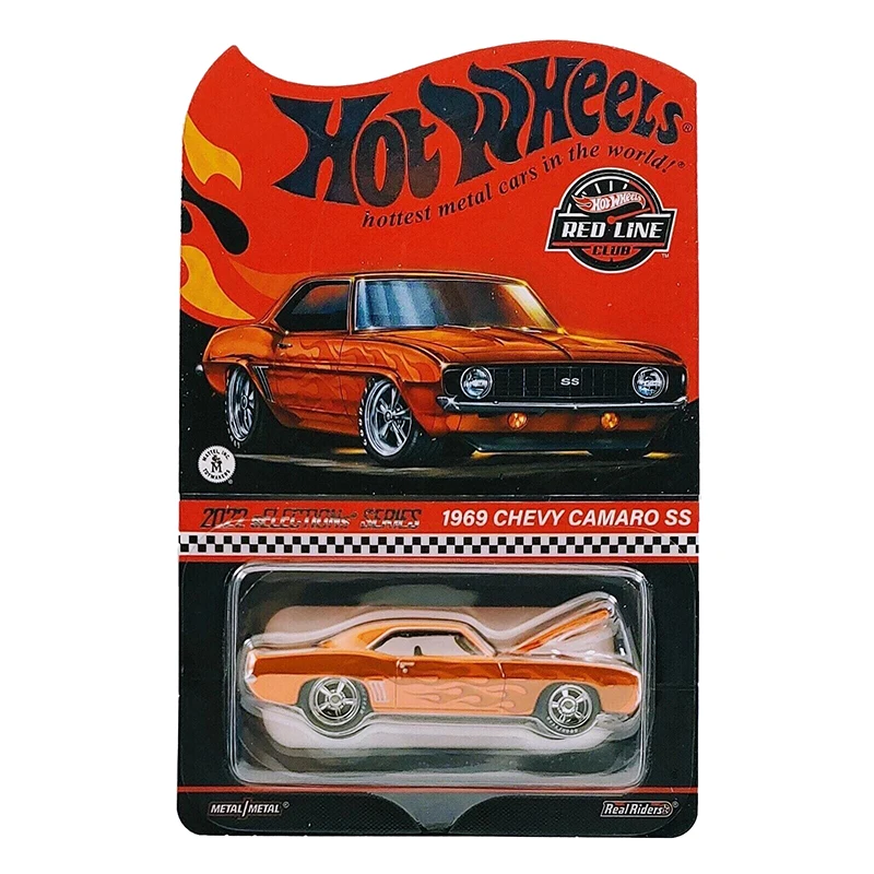 Hot Wheels Rlc 2022 Selezioni Serie 1969 Chevy Camaro Ss Spectraflame Orange 1:64 Diecast Modello Da Collezione Giocattolo Per Auto
