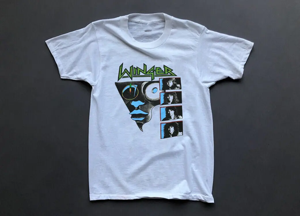 Winger The American Debuttion Tour 1988 Tour S-234Xl T-Shirt Tt2721 Maniche Lunghe