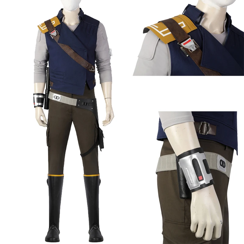 Di Alta Qualità Survivor Cal Kestis Cosplay Costume Game Fancy Halloween Jedi Knight Completo Con Stivali