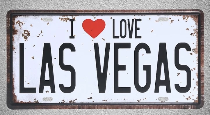 1 Pz I Love Las Vegas Casino America Usa Targhe Targhe Wall Man Cave Decoration Metal Art Vintage Poster