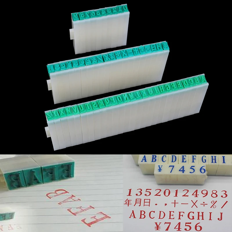 1 Pc Vintage Diy Paper Work Diary Ablum Wedding Letter Alphabet Stamp Digital Number Symbol Seal Combination Ink Print