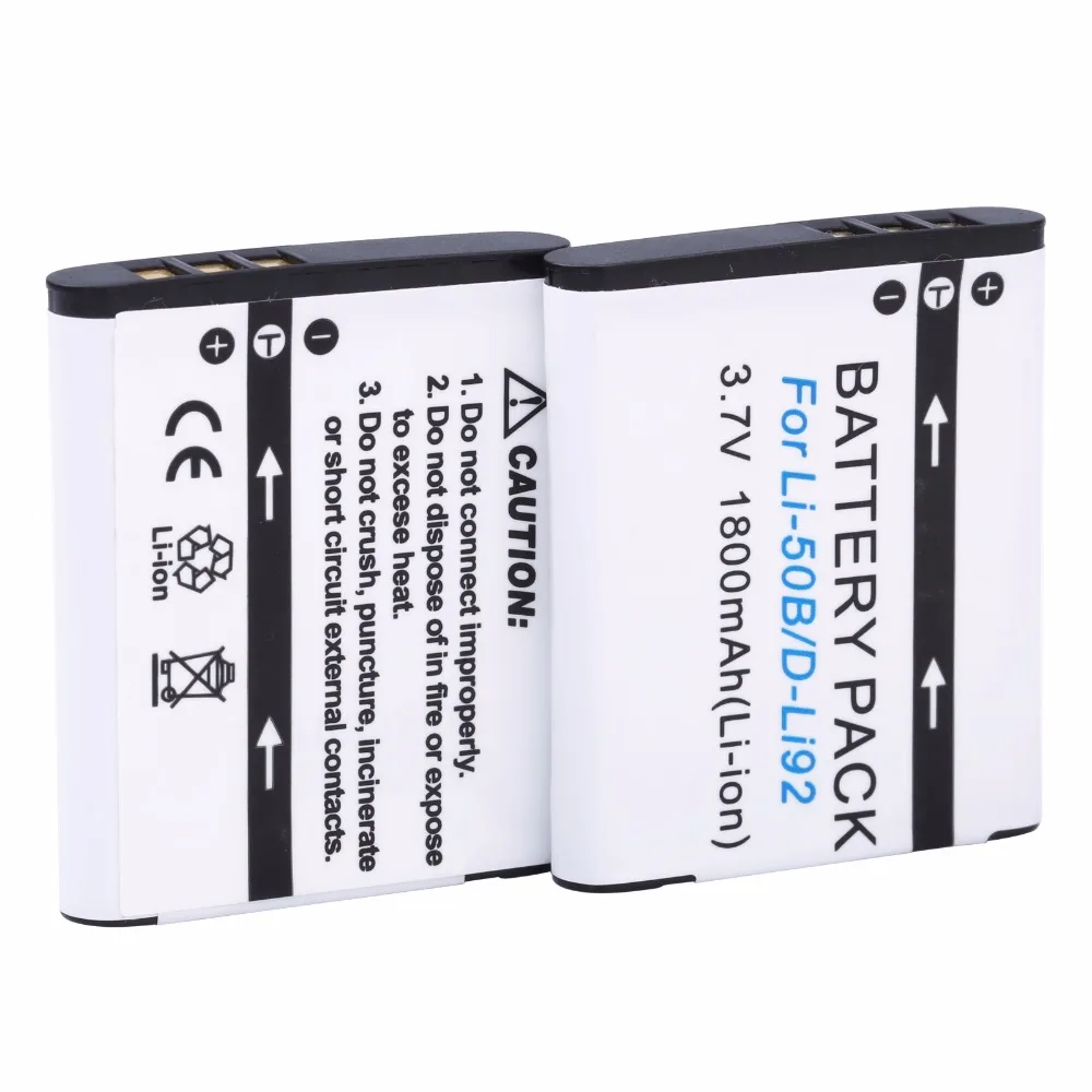 Probty Li-50B Li 50B D-Li92 Batteria Per Olympus Xz-1 Sz-30Mr Sz-10 Sz-11 Sz-20 Sp800Uz Duro Tg-810 1030 Sw Tg-610 Sz10 Tg810