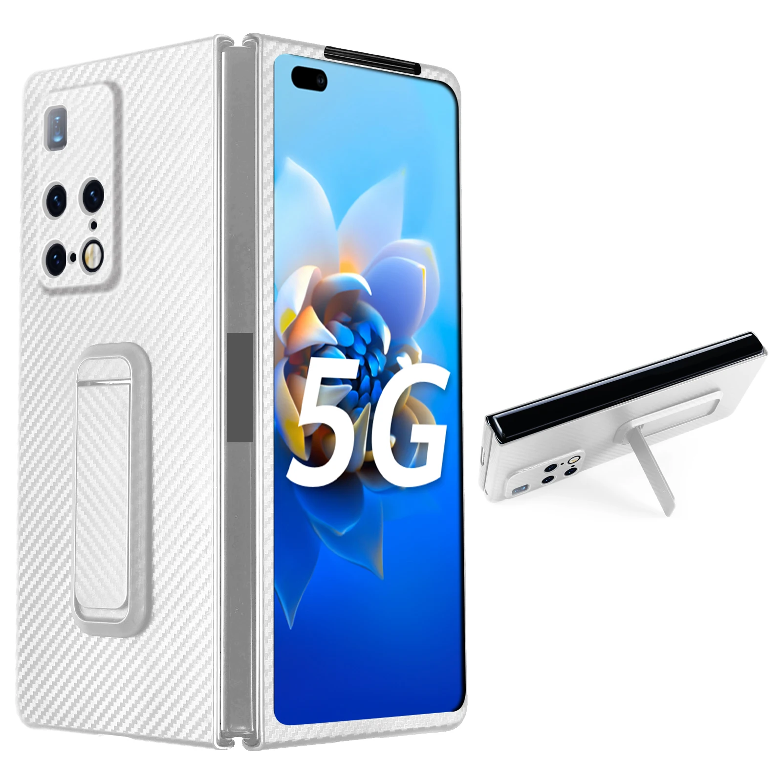 Per Huawei Mate X2 Custodia In Fibra Di Carbonio Per Samsung Galaxy Z Fold 5 Fold 4 Fold 3 Fold 2 Case Case Stand Custodia A Copertura Totale
