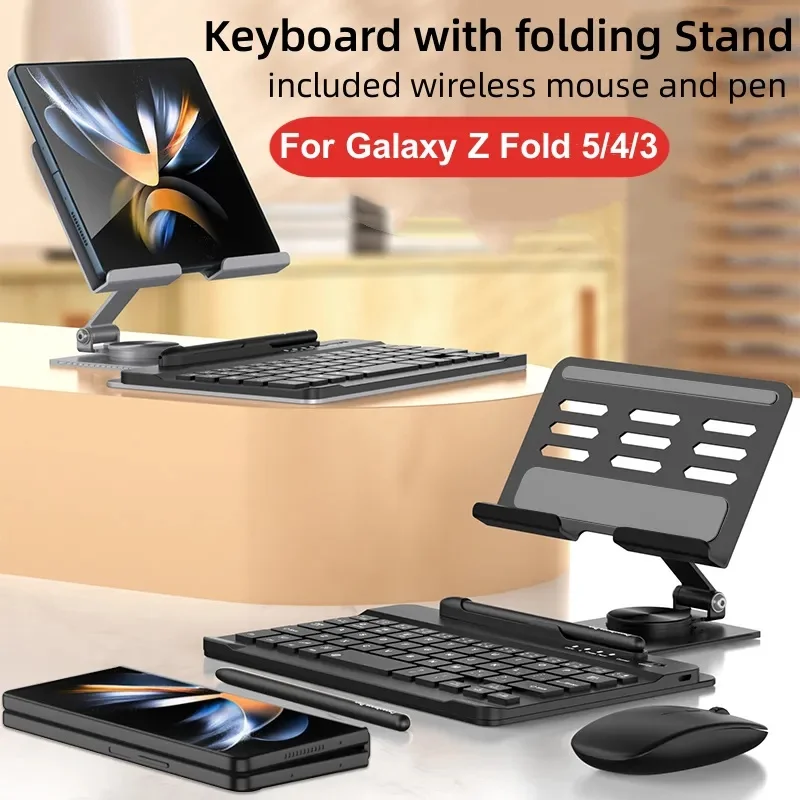 Custodia Per Tastiera Desktop Fold 4 Per Samsung Galaxy Z Fold 5 5G Z Fold 2 Z Fold 3 Supporto Pieghevole In Lega Di Alluminio Z Fold 2 Keyboard