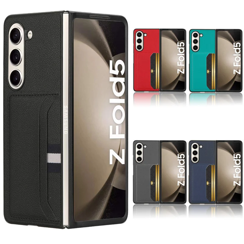 Vestito Per Samsung Galaxy Z Fold 5 Custodia Per Cellulare Con Schermo Pieghevole Nuova Custodia Galaxy Z Fold 4 3 2 Add-In Card Lychee Pattern