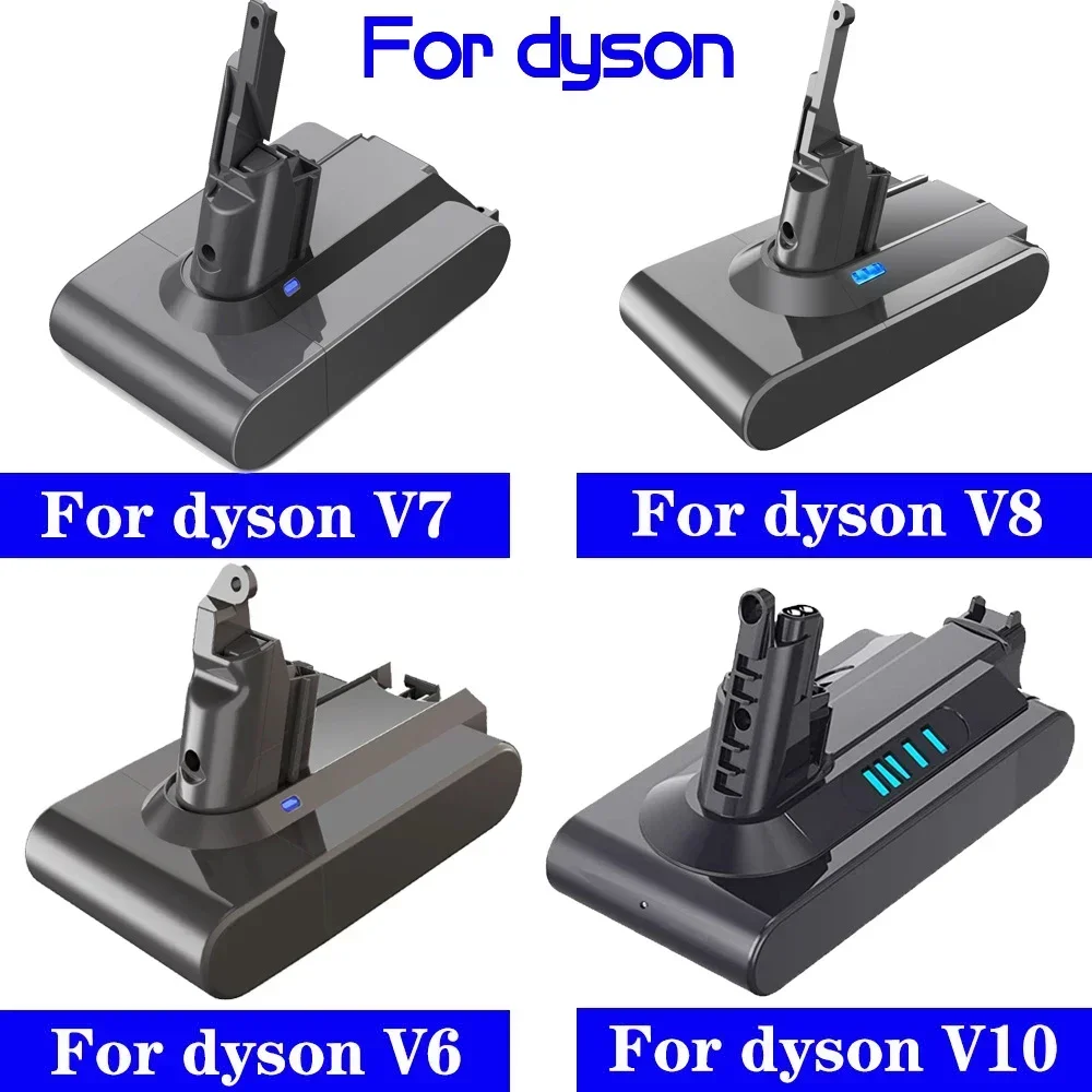 2023 Upgrade 21.6V Batterie Per Dyson V6 V7 V8 V10 Series Sv12 Dc62 Sv11 Sv10 Aspirapolvere Portatile Batteria Di Ricambio