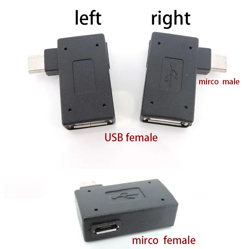 Convertitore Otg Da Maschio A Usb Femmina Ad Angolo Sinistro Destro A 90 Gradi Per Fire Stick Tv Snes Mini Classic Nes Power Supply