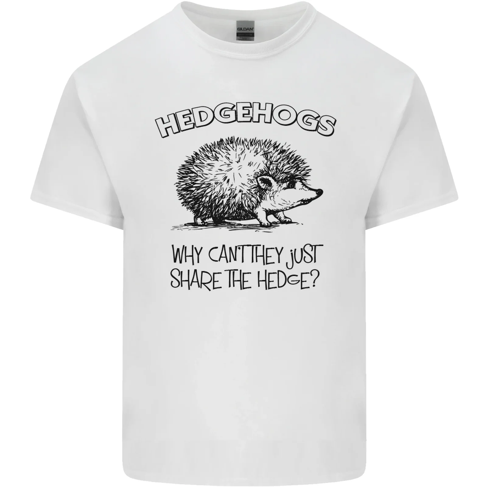 Igel Nur Share Die Hecke Lustig Herren Baumwolle T-Shirt