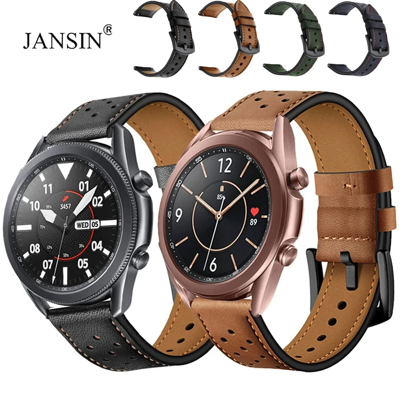Cinturino In Pelle Per Samsung Galaxy Watch 3 41Mm 45Mm Bracciale Per Samsung Galaxy Watch 3 Cinturino Di Ricambio 20Mm 22Mm Cinturino
