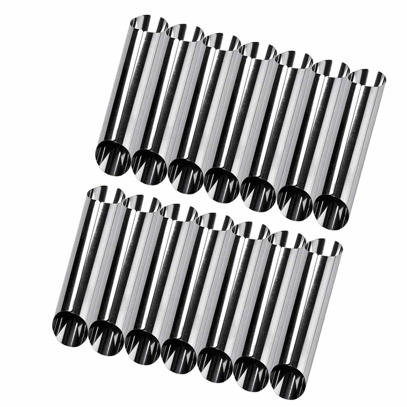 Set Di 14 430 Tubi In Acciaio Inox Cannoli Pasticceria Forme Stampi-5 Pollici