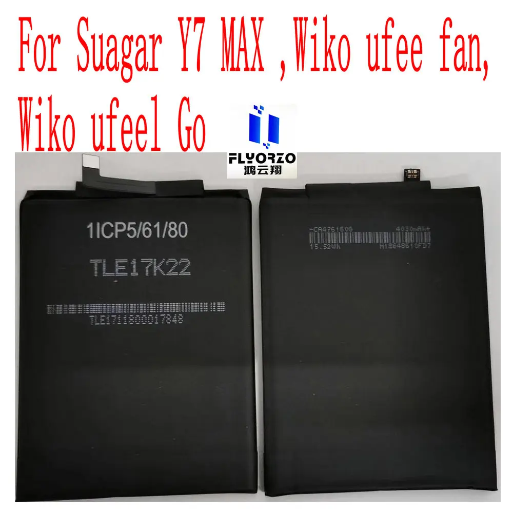 Marca Nuovo Spot Originale 15.52Wh/4030Mah Tle17K22 1Icp5/61/80 Batteria Per Suagar Y7 Max ,Wiko Ufee Fan,Wiko Ufeel Go Mobile Phone