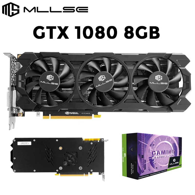 Scheda Grafica Mllse Più Economica Nvidia Geforce Gtx 1080 8Gb Gddr5X 256-Bit Pcie 3.0X16 Scheda Video Computer Desktop Gaming Gpu