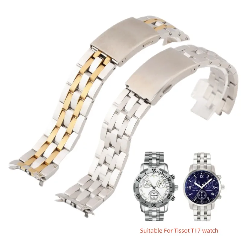 19Mm 20Mm Jubilee Bracciale Con Cinturino Curvo Solido In Acciaio Inossidabile Adatto Per Orologio Tissot T17 T014 T461 Prc200 T067