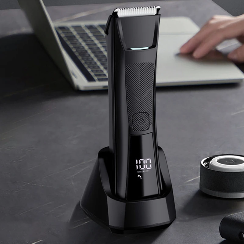Tagliacapelli Per Uomo Inguine Elettrico Manscaper Rimozione Peli Pubici Epilatore Pettorale Toelettatura Clippers Rasoio Da Uomo Impermeabile