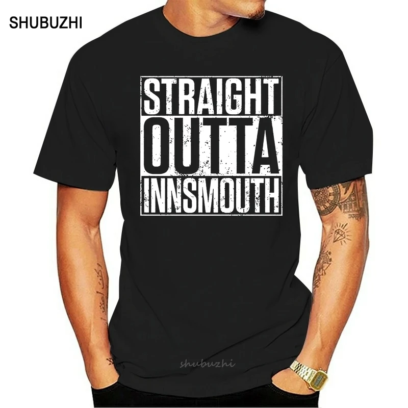 Magliette Da Uomo In Cotone Hip Hop Dritte Fuori Dalla Maglietta Innsmouth City Horror Arkham H. P. Cthulhu Fun Lovecraft