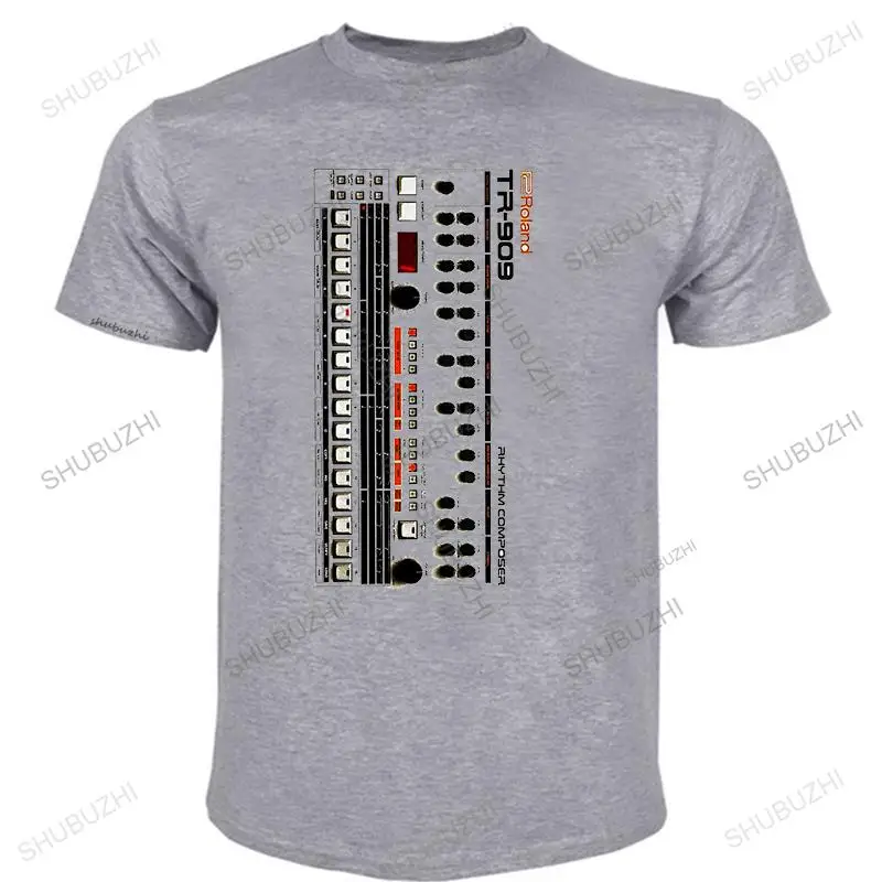 Magliette In Cotone Di Lusso Da Uomo Abbigliamento Di Marca Roland 909 Tshirt Con Macchina A Tamburo 7 Camicia Vintage Moog Sintetizzatore Korg Arp Mo