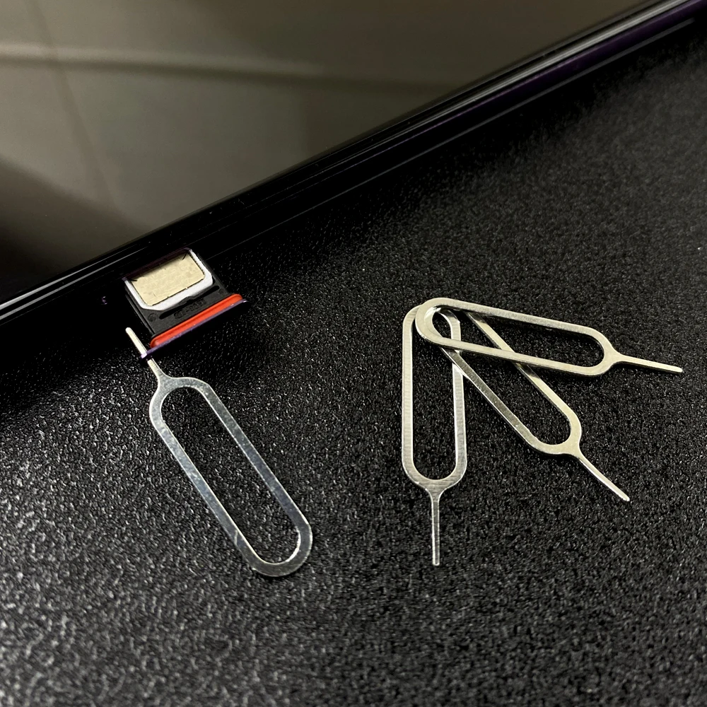 10Pcs Sim Card Removal Pin Dell'Ago Pry Eject Sim Card Tray Open Needle Pin Per Iphone Samsung Xiaomi Redmi Micro Sd Card Tool