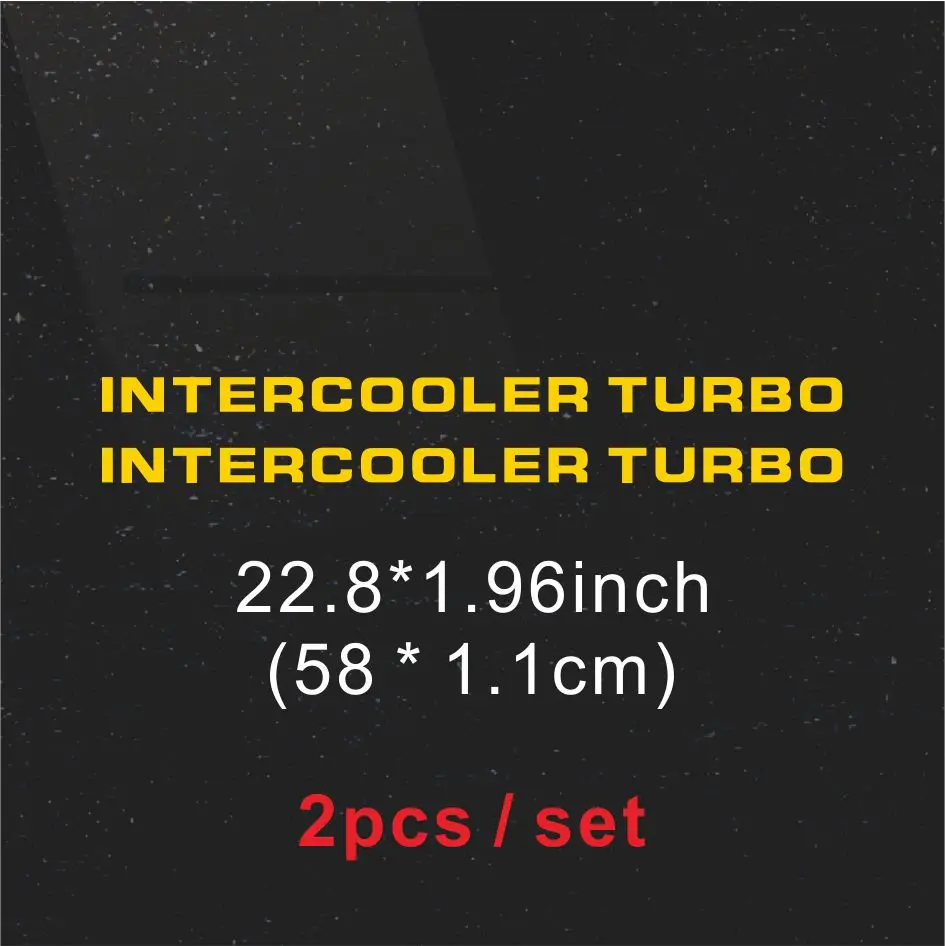 2 Pcs Intercooler Turbo Sticker Grafica Riflettente Decalcomania In Vinile Per Mitsubishi Pajero Shogun Montero Side Mk2 V20 Accessori