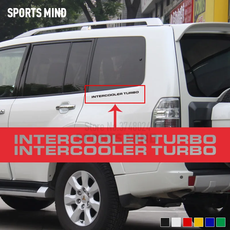2 X Intercooler Turbo Per Mitsubishi Pajero Shogun Montero Side Mk2 V20 Accessori Adesivi Per Auto Decalcomania Automobili Car-Styling