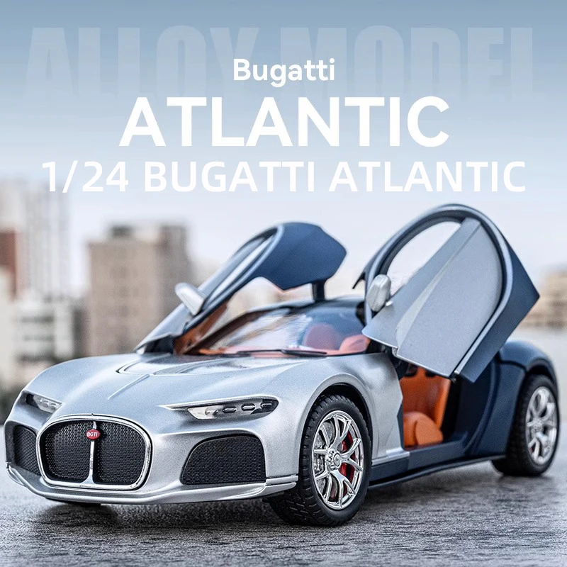 1:24 Bugatti Atlantic Alloy Diecast Simulation Model Super Luxury Sport Car Sound & Light Vehicle Car Toy Boy Gifs
