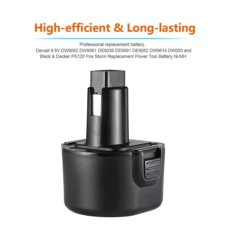 Batteria Di Ricambio 9.6V 3.0Ah Ni-Mh Per Batteria Black Decker Ps120 Per Batterie Dewalt Dw9061 Dw9062 De9036 Utensili Elettrici