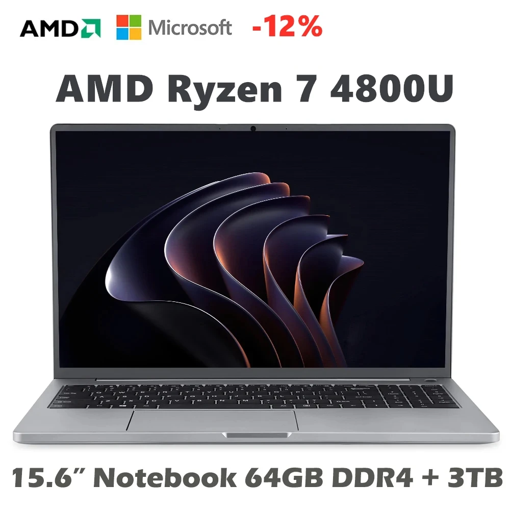 Vendo In Perdita 15.6 Pollici Amd Ryzen 7 4800H Laptop Da Gioco Max 64Gb Ddr4 3T Ssd Windows10 11 Pro Notebook Bluetooth Wifi