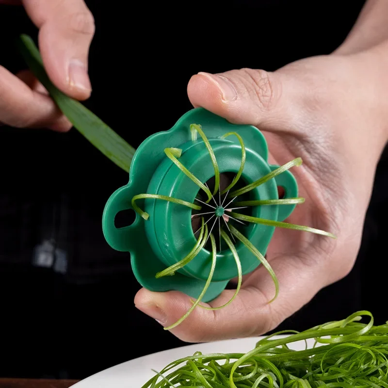 New Green Onion Easy Slicer Trituratore Plum Blossom Cut Green Onion Trafilatura Cucina Trituratore Di Verdure Superfine