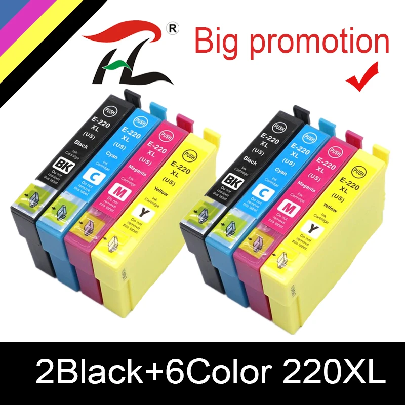 T220Xl Compatibile Per Epson Workforce Wf-2630 Wf-2650 Wf-2660 Xp-320 Xp-420 Inchiostro Della Stampante Epson 220Xl T220 Cartuccia Di Inchiostro