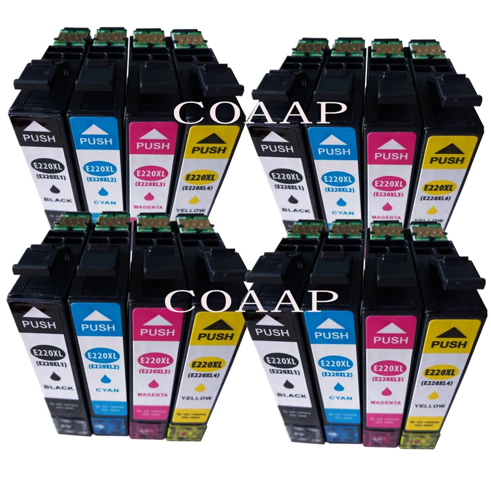 16 Pk T2201-T2204 T220 Xl Cartuccia Di Inchiostro Compatibile Per Epson Expression Xp-320 420 424 Workforce 2630 2650 2660