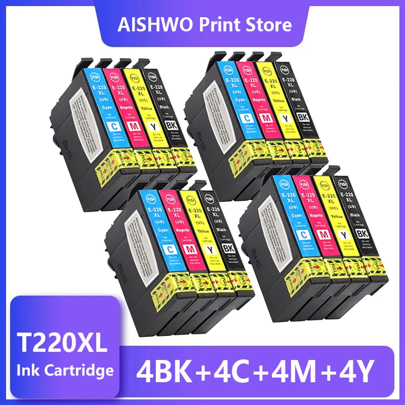 Cartucce Di Inchiostro Compatibili Per Epson 220Xl T220 Xl Wf-2630 Wf-2650 Wf-2660 Xp-320 Xp-420 Xp-424 Stampante T220Xl 220