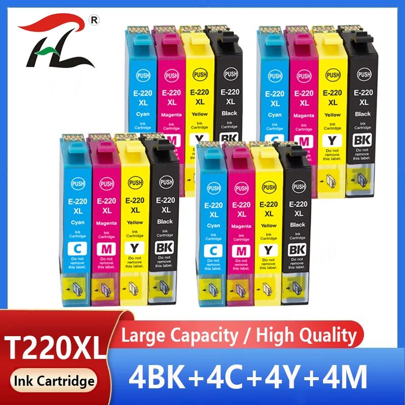 Cartucce Di Inchiostro Compatibili Per Epson 220Xl T220 Xl Wf-2630 Wf-2650 Wf-2660 Xp-320 Xp-420 Xp-424 Stampante T220Xl